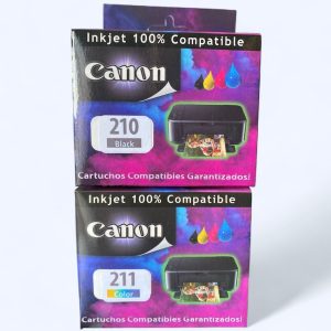 Cartuchos Canon PG-210 y CL-211 genéricos