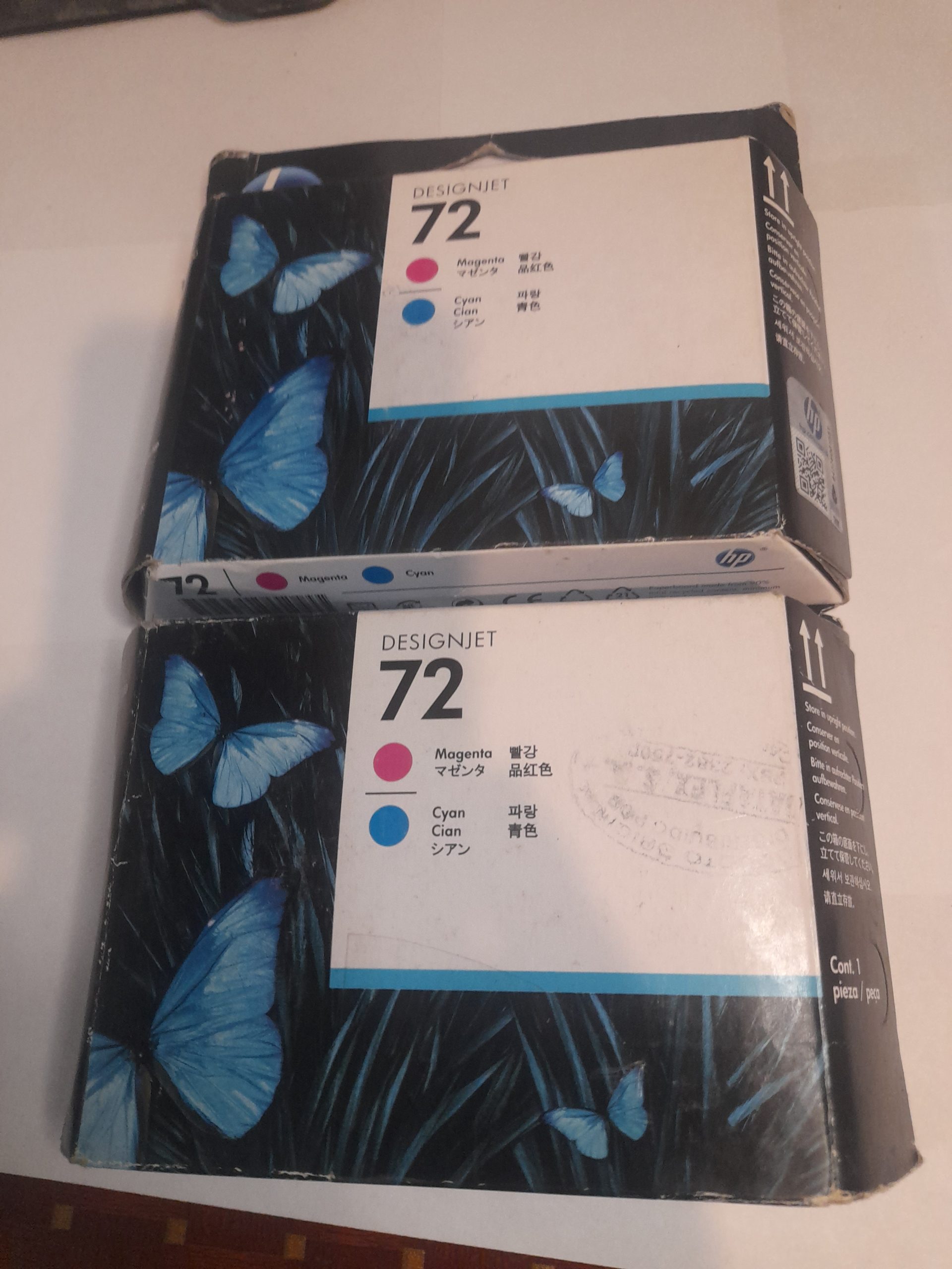 cabezales HP 72 magenta y cian código C9383A